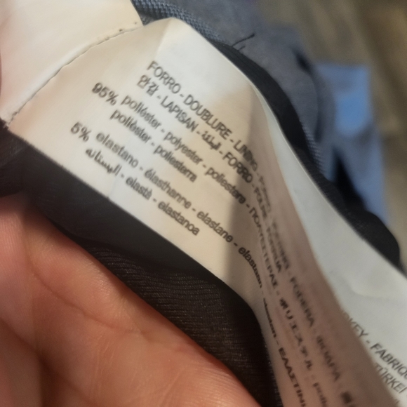 Blue textured two button relaxed fit Zara mens nwot blazer size 36 - Picture 5 of 14